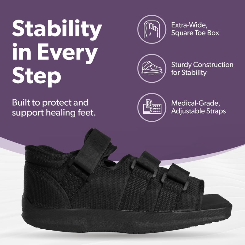 BraceAbility حذاء بعد العملية من BraceAbility - حذاء جبس جراحي للعظام لحماية القدم المصابة، استعادة كسر الإجهاد، حذاء طبي للنساء (S - أنثوي) - Image 5
